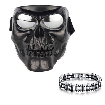 Máscara Cráneo para Motociclista con Gafas Integradas - Image 16