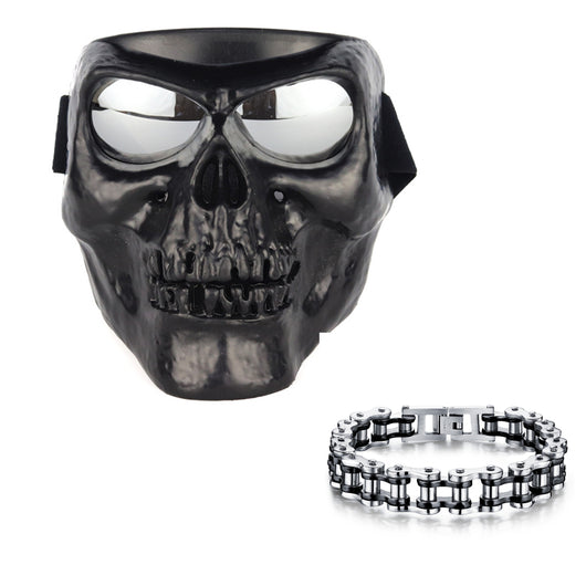 Máscara Cráneo para Motociclista con Gafas Integradas - Image 16