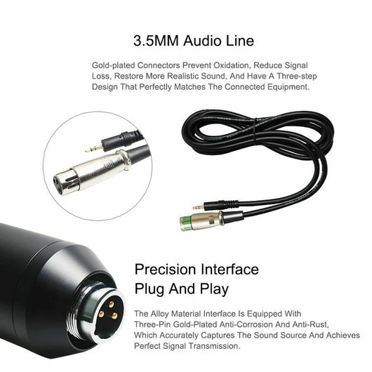 Micrófono Condensador BM-800 Profesional para Streaming y Karaoke con Tarjeta de Sonido USB - Image 13