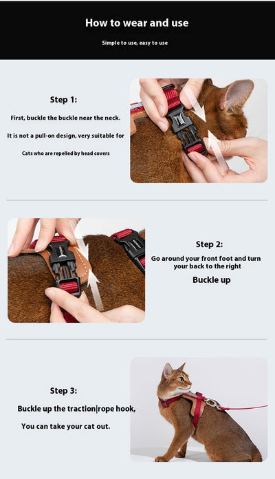 Arnés de Tracción en I para Gatos - Chaleco Pectoral y Dorsal - Image 17