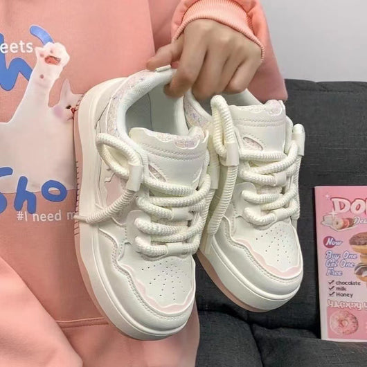 Zapatillas Deportivas Plataforma para Mujer - Blancas Estilo Board - Image 21