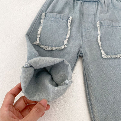 Pantalones Cortos Denim de Algodón con Bolsillos para Niños - Image 30