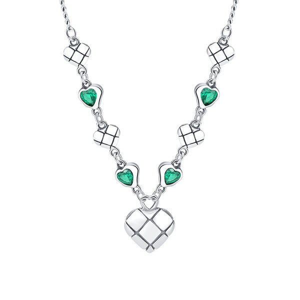 Collar Cadena Clavícula Circonio Verde Estilo Trendy Mujer - Image 5
