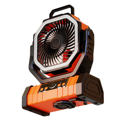 Ventilador Portátil con Luz LED Recargable para Exteriores - Image 6