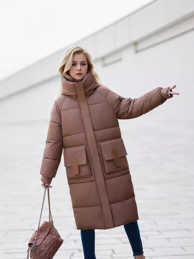Abrigo de Algodón Grueso Overknee Suelto Premium para Invierno - Image 22