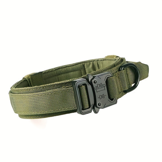 Collar Táctico Militar Reforzado para Perros Medianos y Grandes con Manija de Control - Image 9
