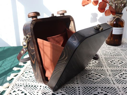 Bolsa de Viaje Retro Gato Literario en Madera - Image 6