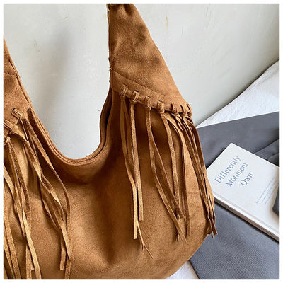 Bolsa Mensajera Retro de Gran Capacidad Tipo Dumpling para Otoño e Invierno - Image 14