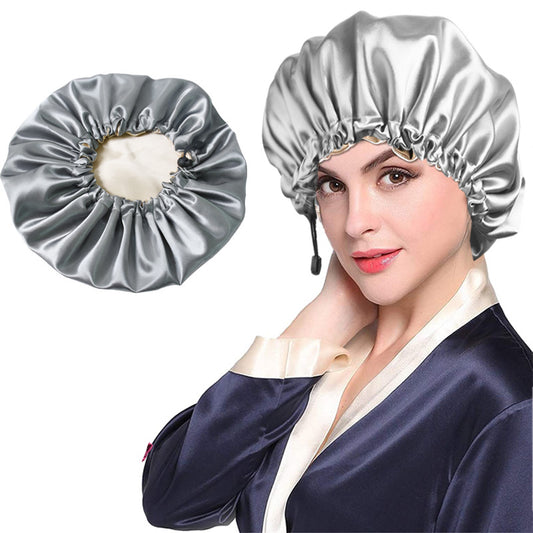 Gorro de Ducha Sedoso Dual-uso para Baño y Tratamientos