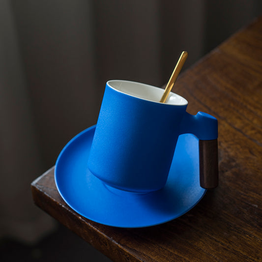 Juego de Tazas de Cerámica Artesanal con Platillo