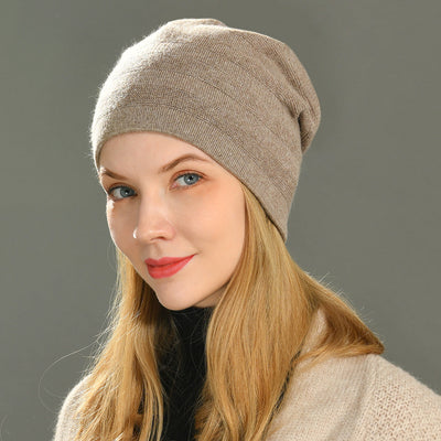 Gorro de Cachemira Liso Versátil para Mujer - Image 10