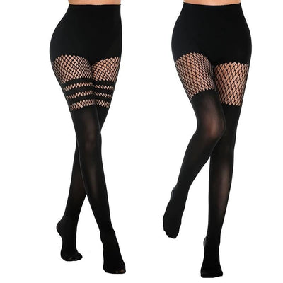 Medias de Red Caladas Talla Grande Estilo Halloween Europeo y Americano - Image 4
