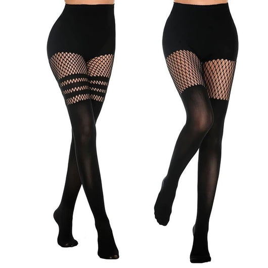Medias de Red Caladas Talla Grande Estilo Halloween Europeo y Americano - Image 4