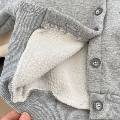 Cardigan Infantil con Forro Polar y Bordado de Letras - Image 10