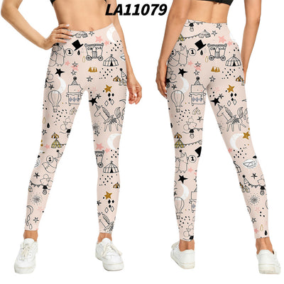 Medias de Talle Alto con Estampado Floral y Levantador de Glúteos - Image 5