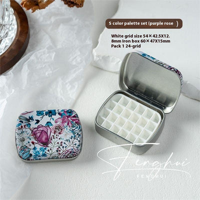 Paleta de Manicura Acuarela Portátil 24 Colores en Caja de Metal - Image 24