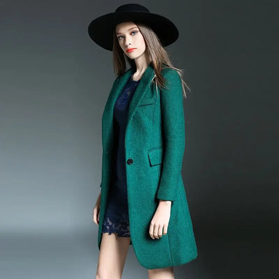 Chaqueta Coreana Slim Ajustada de Largo Medio - Image 9