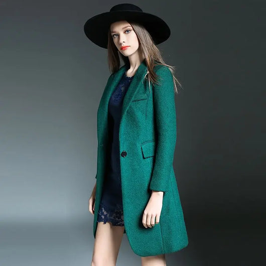 Chaqueta Coreana Slim Ajustada de Largo Medio - Image 9
