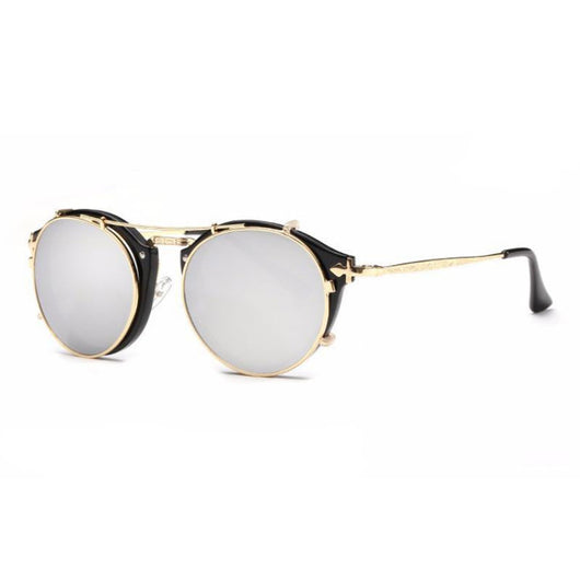 Gafas de Sol Espejo Dual con Funda - Unisex Vintage y Moderno - Image 10