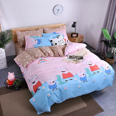 Juego de Sábanas de Algodón Aloe Vera - 4 Piezas para Dormitorio Estudiante Verano - Image 37