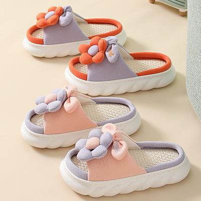 Pantuflas de Lino con Suela Gruesa Antideslizante - Image 3