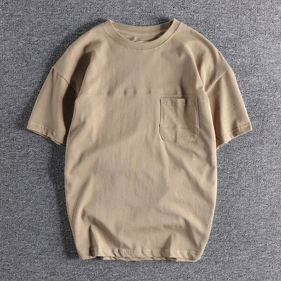 Camiseta de Algodón Vintage Holgada para Hombre - Image 3