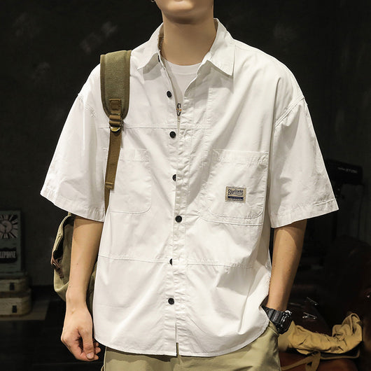 Camisa Casual Holgada para Hombre - Diseño Minimalista y Versátil - Image 8