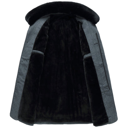 Abrigo de Lana Premium con Cuello de Lana para Hombre - Image 5