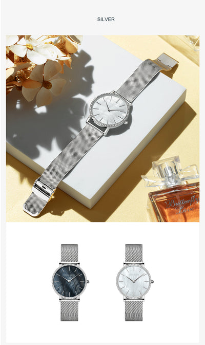 Reloj de Cuarzo para Mujer con Caja de Acero Inoxidable y Esfera de Diamantes - Image 12