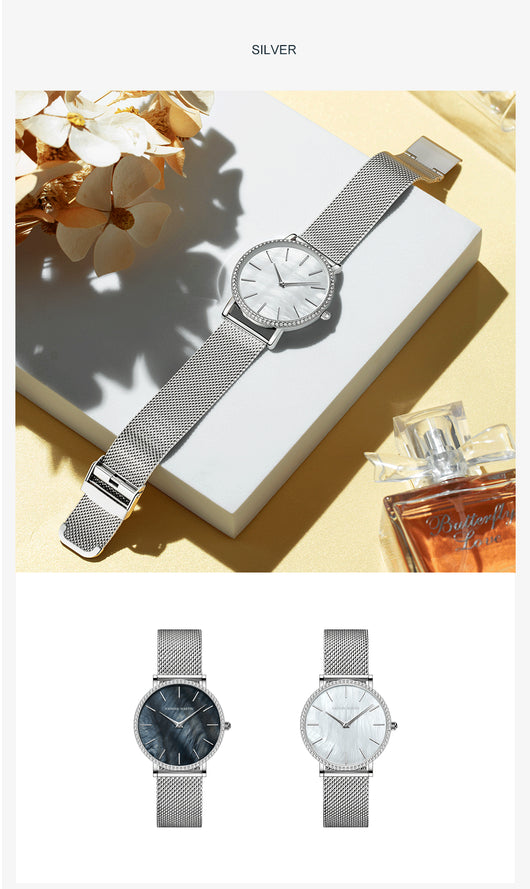Reloj de Cuarzo para Mujer con Caja de Acero Inoxidable y Esfera de Diamantes - Image 12