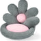 Cojín Nido Redondo para Gatos y Gamers - Asiento Floral Kawaii 19 Pulgadas Gris