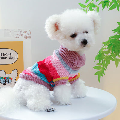 Suéter Arcoíris para Mascotas - Diseño de Rayas Cómodas - Image 7