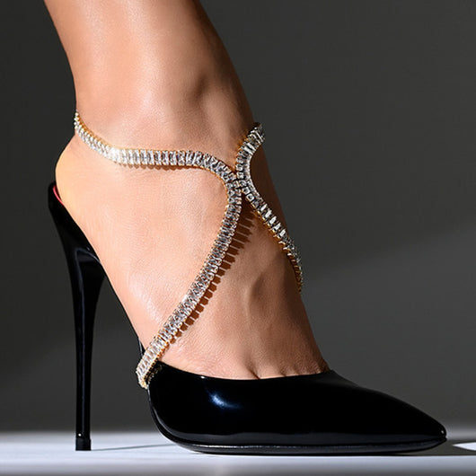 Tobillera de Tacón Alto con Circonitas Brillantes - Joyería Pasarela - Image 8