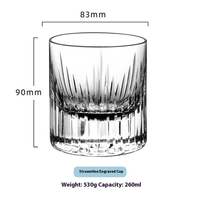 Vaso de Whiskey de Cristal Tallado a Mano - Diseño Lujo Ligero con Boca Ancha - Image 8