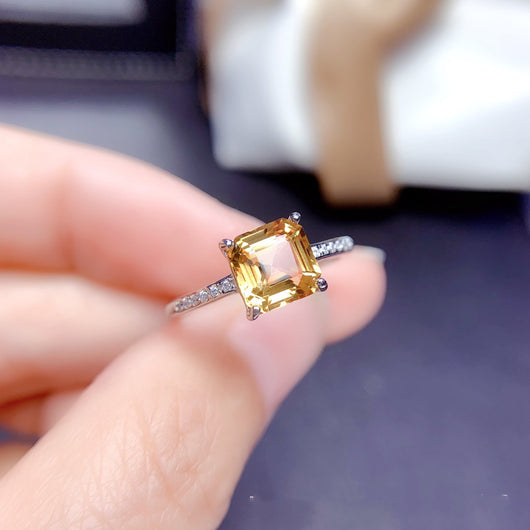 Anillo de Citrino Natural en Plata - Joya Trendy y Exquisita - Image 9