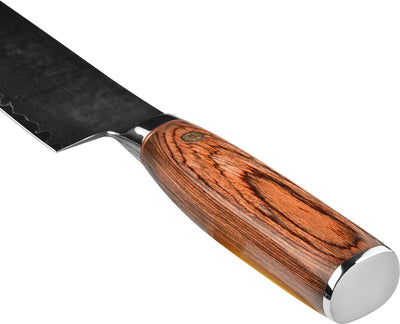Cuchillo Damasco para Picar con Mango de Madera - Image 8