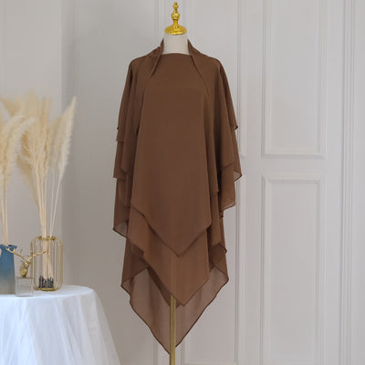 Pañuelo Frontal Bicolor con Capas Traseras Triple - Diseño Elegante y Versátil