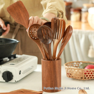 Espátula de Madera con Mango Largo Antiadherente - Utensilios de Cocina Profesionales - Image 29
