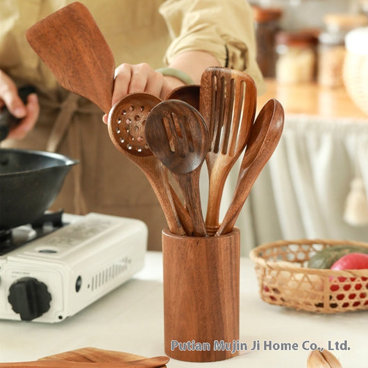 Espátula de Madera con Mango Largo Antiadherente - Utensilios de Cocina Profesionales - Image 29