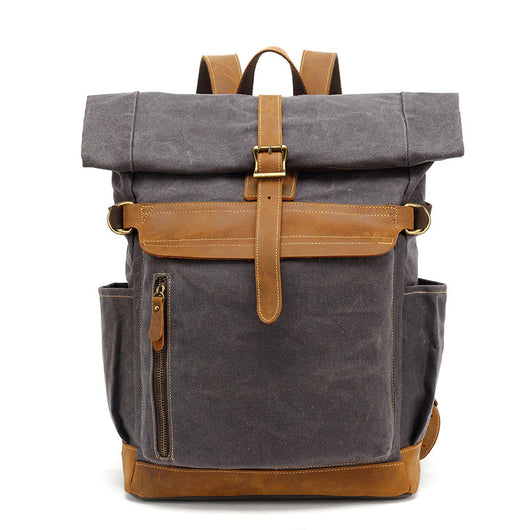 Mochila de Cuero Crazy Horse para Viajes - Bolsa Multifuncional Hombre con Compartimento Laptop - Image 7