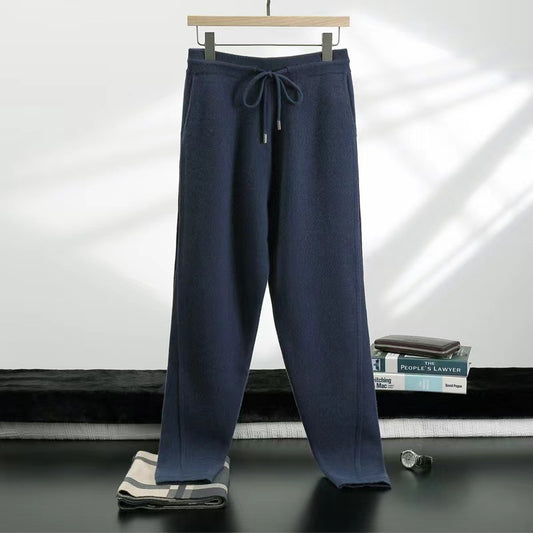 Pantalones Casuales Reforzados con Corte Recto y Tela Gruesa