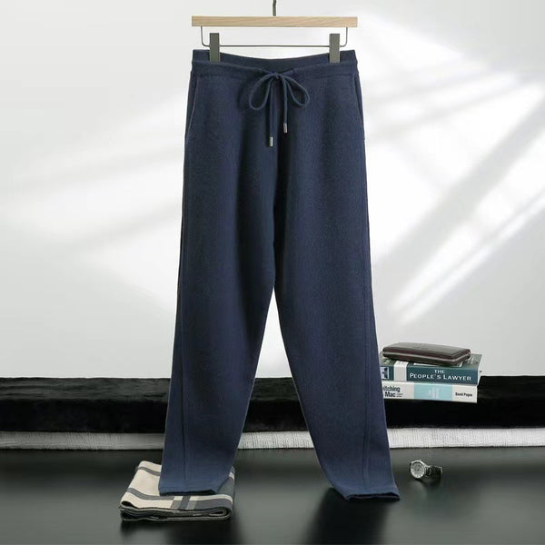 Pantalones Casuales Reforzados con Corte Recto y Tela Gruesa