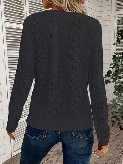 Suéter Casual de Cuello Redondo y Manga Larga para Mujer - Image 17