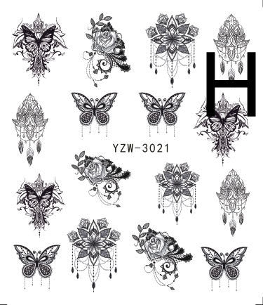 Stickers de Uñas Mariposa Negra - Diseño Elegante - Image 39