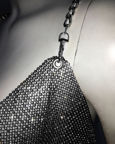 Chaleco Sexy de Cadena Metalizada con Strass y Diseño Irregular - Image 16