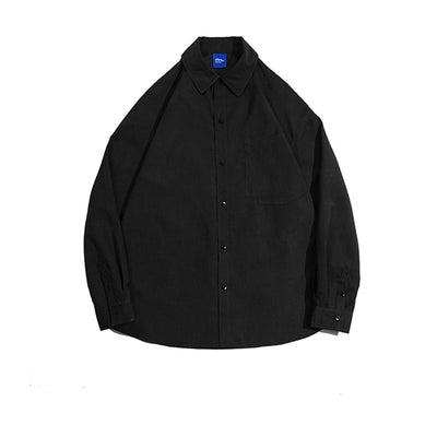 Camisa Casual de Manga Larga en Colores Sólidos para Hombre - Image 6