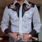 Camisa Casual de Manga Larga con Estampado 3D