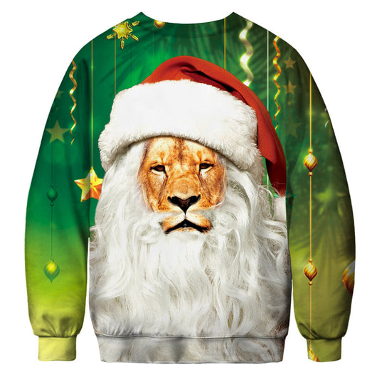 Sudadera Navideña Personalizada con Capucha y Estampado Digital de Papá Noel