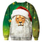 Sudadera Navideña Personalizada con Capucha y Estampado Digital de Papá Noel