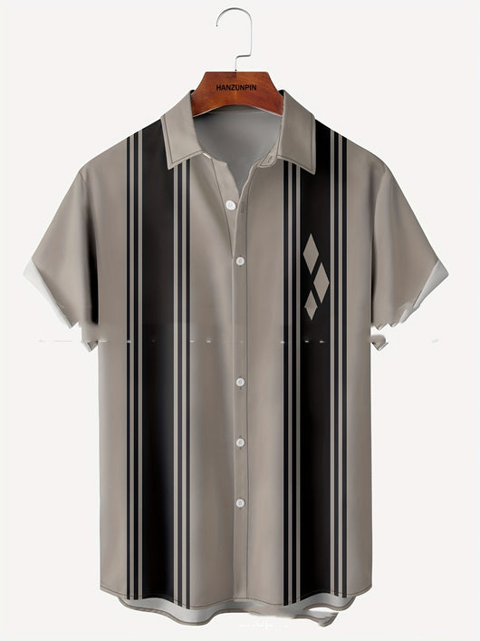 Camisa Casual con Cuello y Estampado 3D para Hombre - Image 4